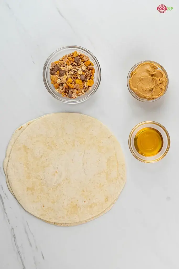 Tasty peanut butter granola pinwheel recipe