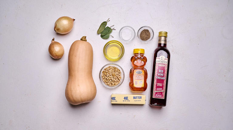 Grilled butternut squash agrodolce recipe