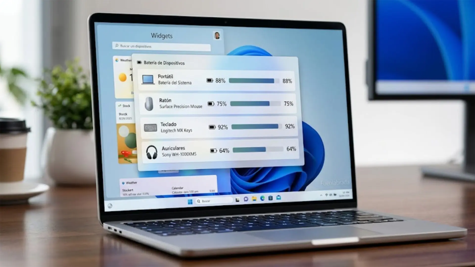 El nuevo widget de Windows 11 te permitirá consultar la batería de ...