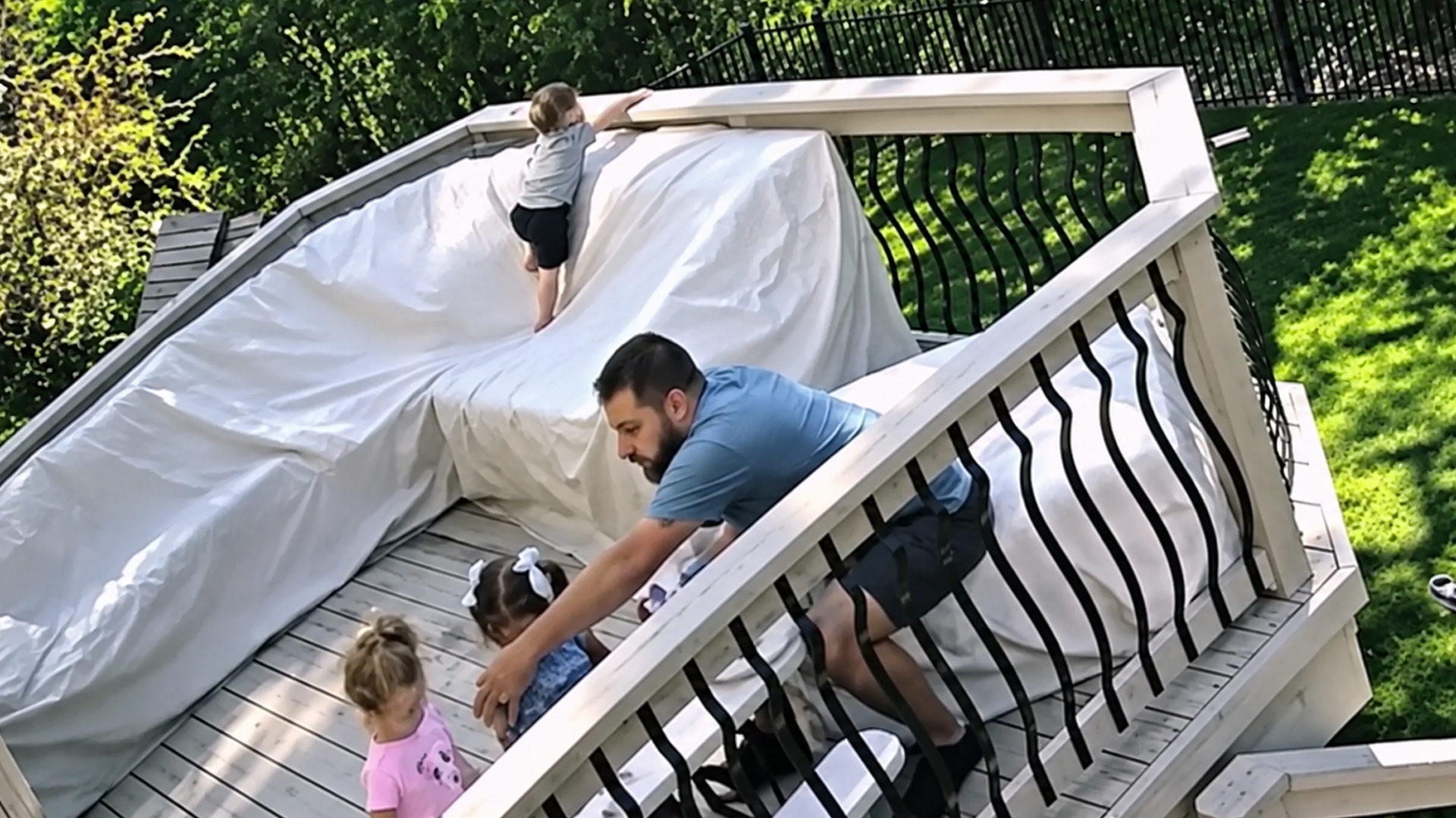 Dad was looking the wrong way again
