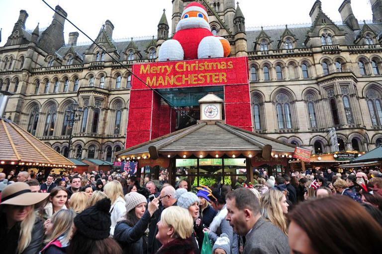 Manchester Christmas markets 2026 locations guide as giant Santa ...