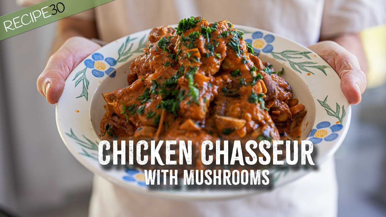 Creamy chicken chasseur with mushrooms