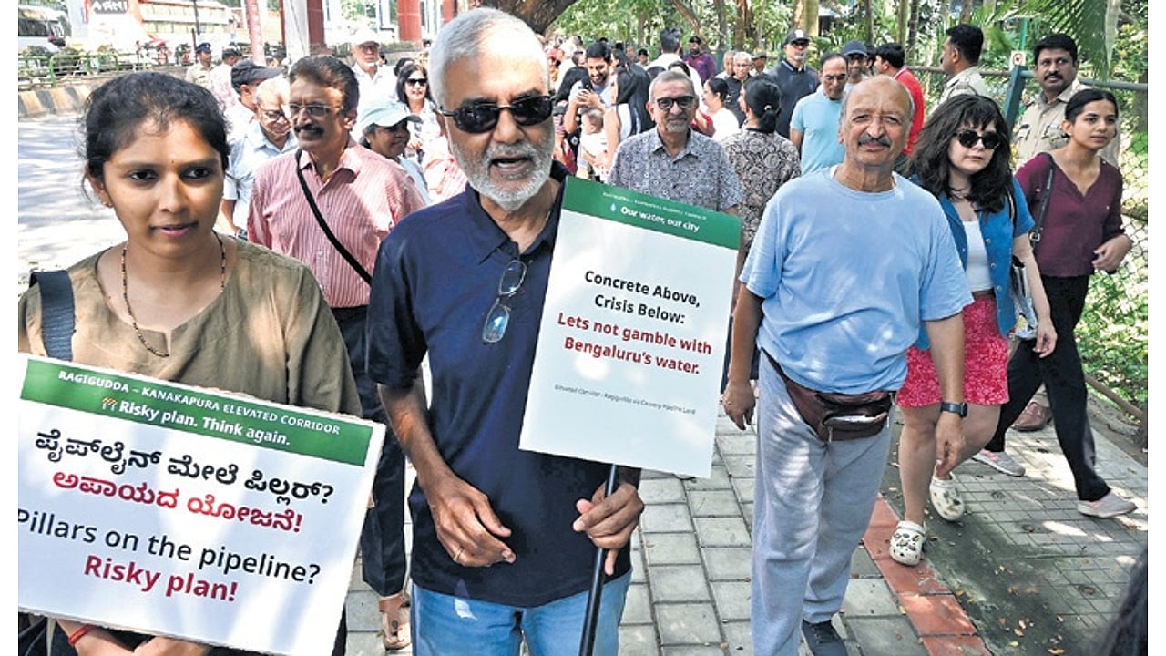 Bengaluru: 'Dear DK, flyover yaake?' ask protesters