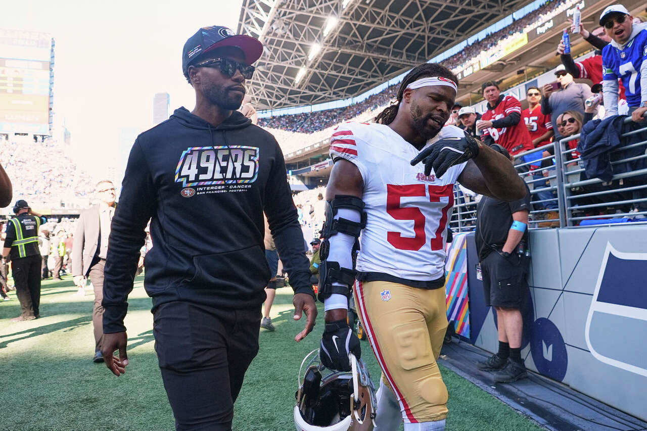 NFL suspends 49ers' Dre Greenlaw for a game after sideline headbutt vs ...