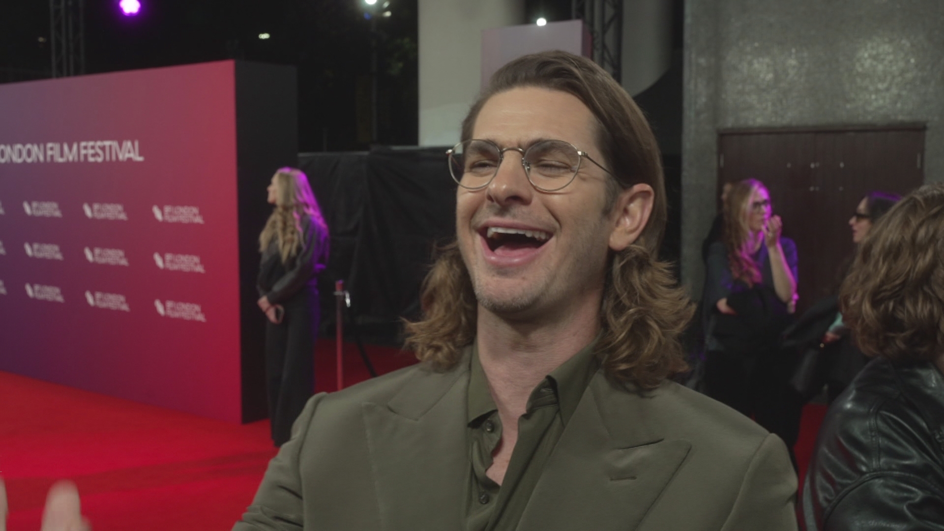 Andrew Garfield & Artificial cast interviews at UK premiere