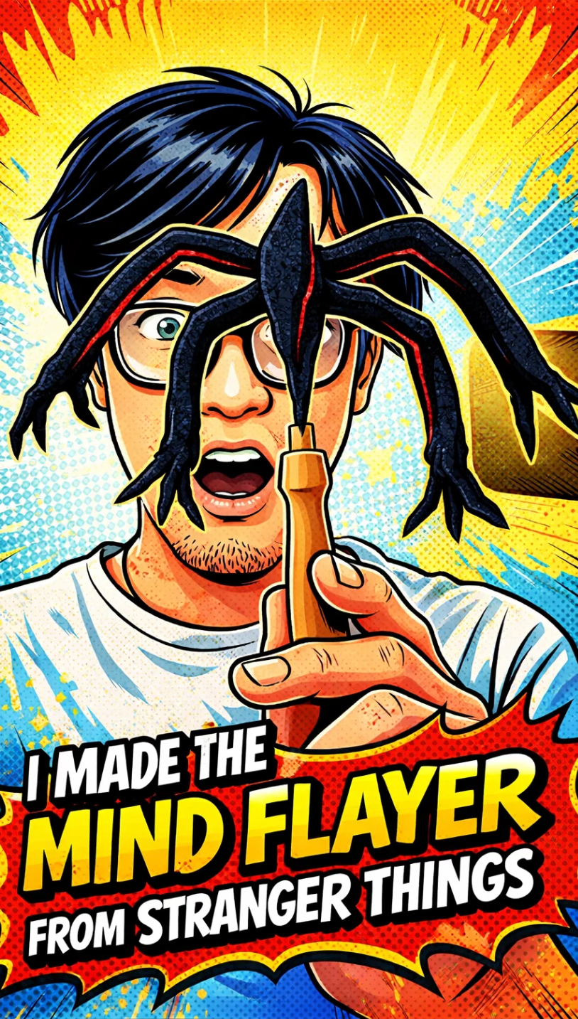 Creating the Mind Flayer from Stranger Things with needle felting