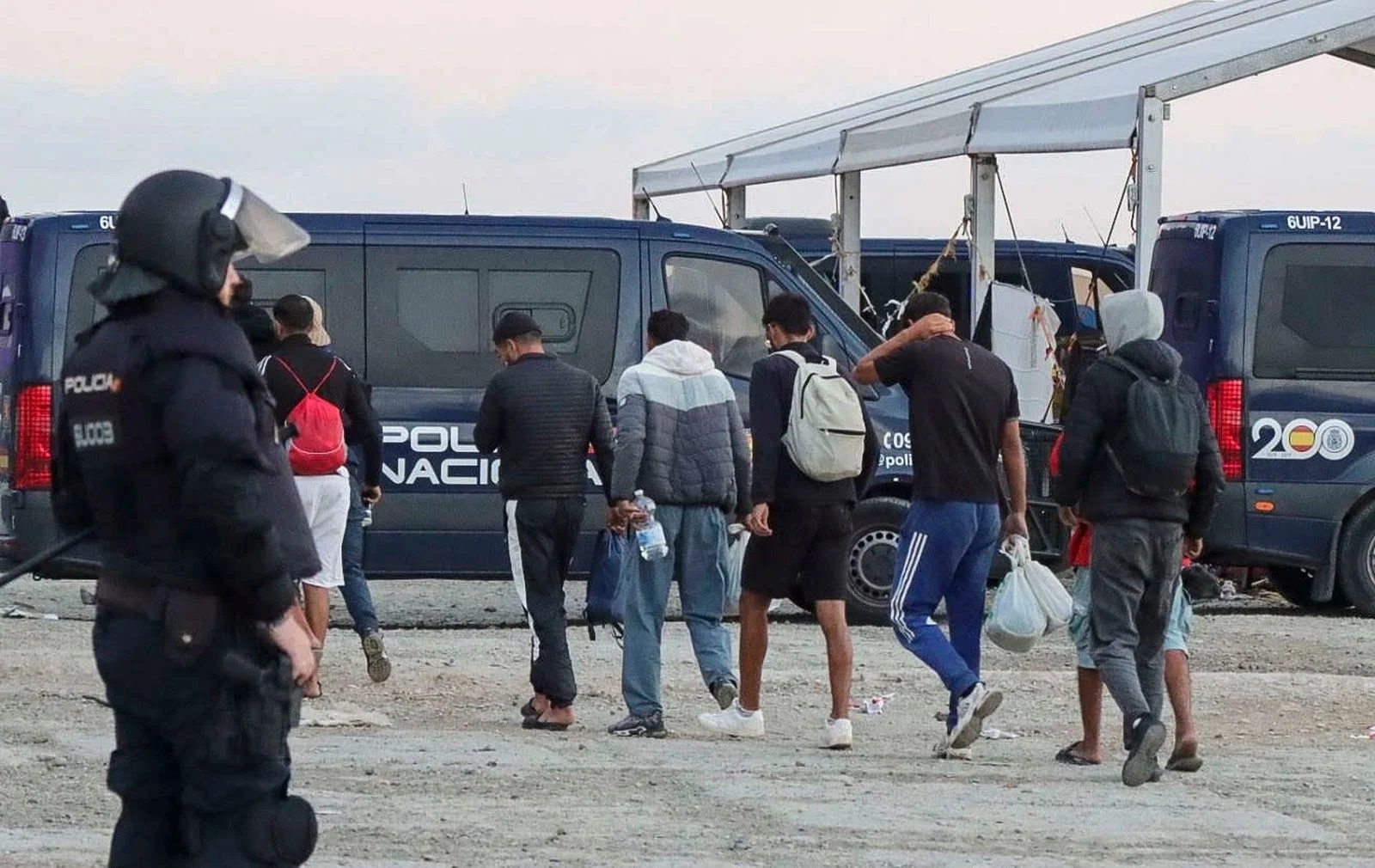 Spanish police begin clearing last major migrant encampment in Ceuta