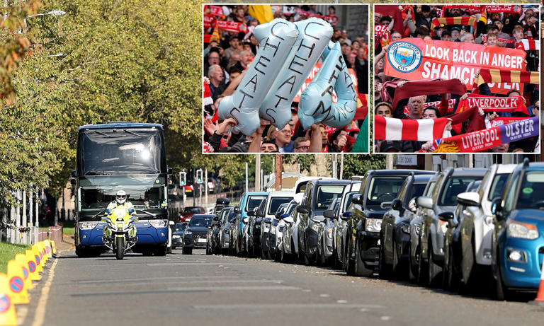 Man City bus gives Liverpool fans the slip but Anfield crowd ruthlessly ...