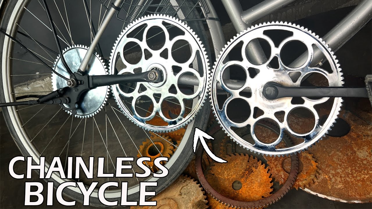 I built a chain-less bicycle from rusted gears 🚲