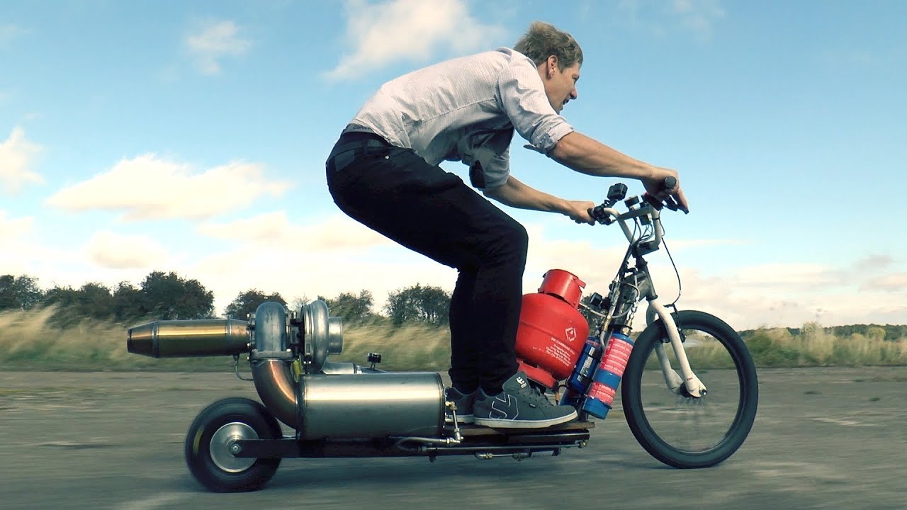 TurboJet powered scooter - it's alive!