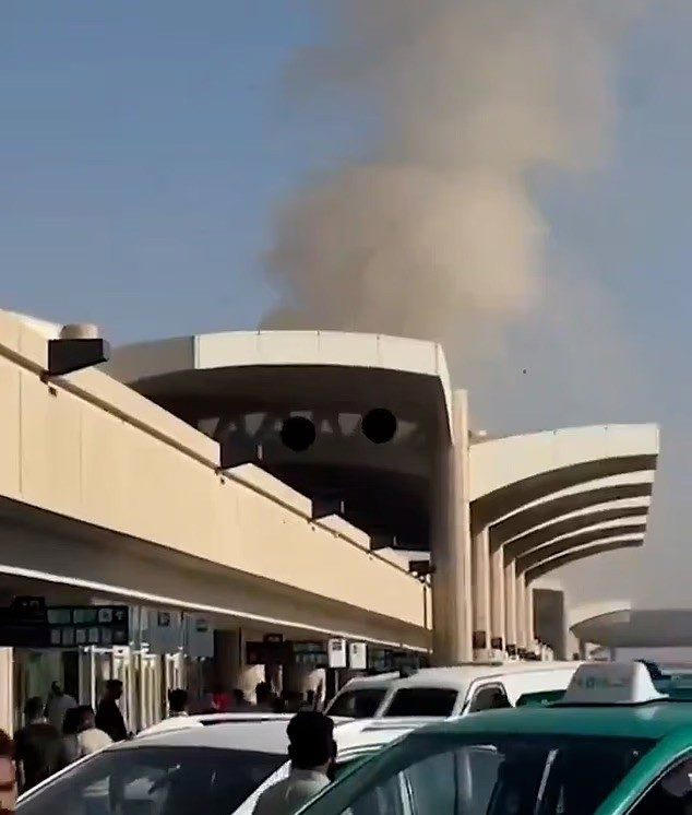 King Khalid International Airport was attacked again on Sunday