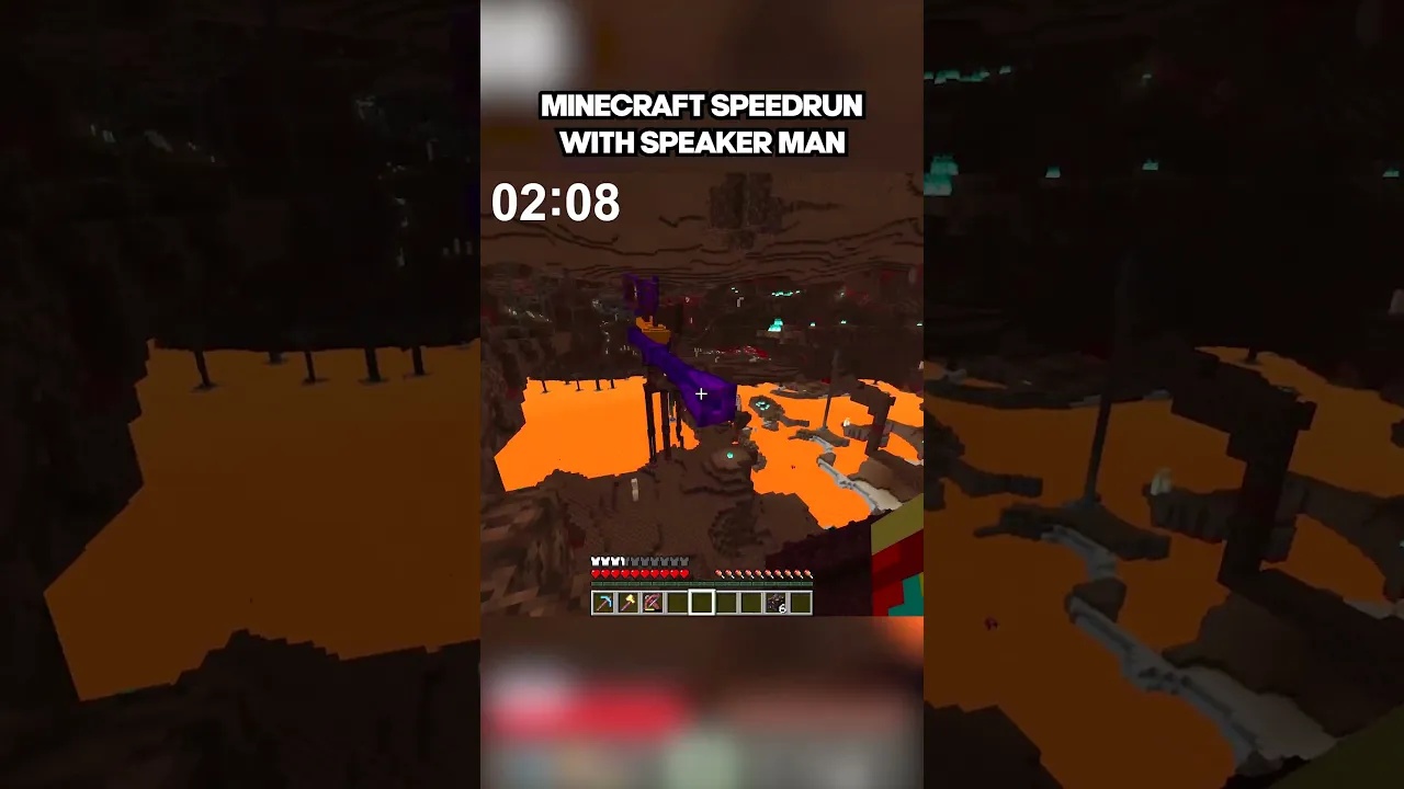 Speedrunning Minecraft with Speaker Man