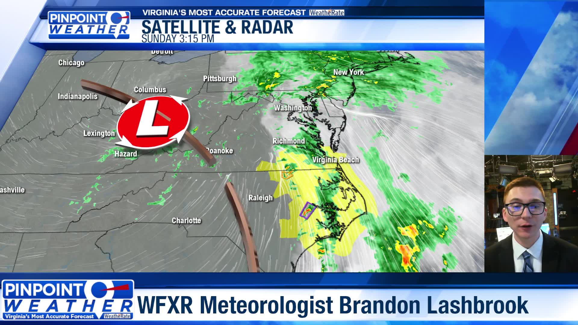 Pinpoint Weather: Sunday evening forecast