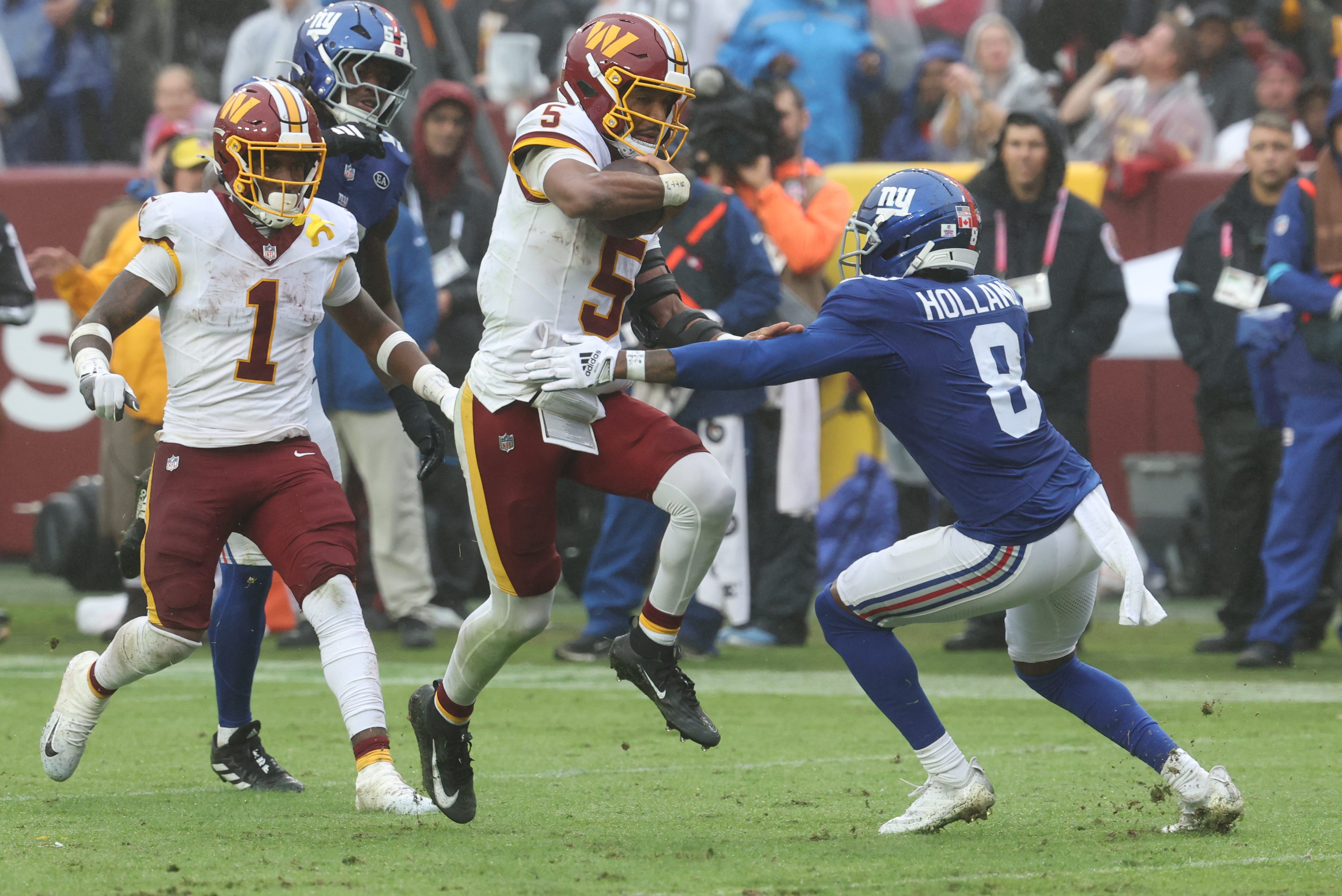 Jayden Daniels goes over 100 yards rushing in Week 5 return