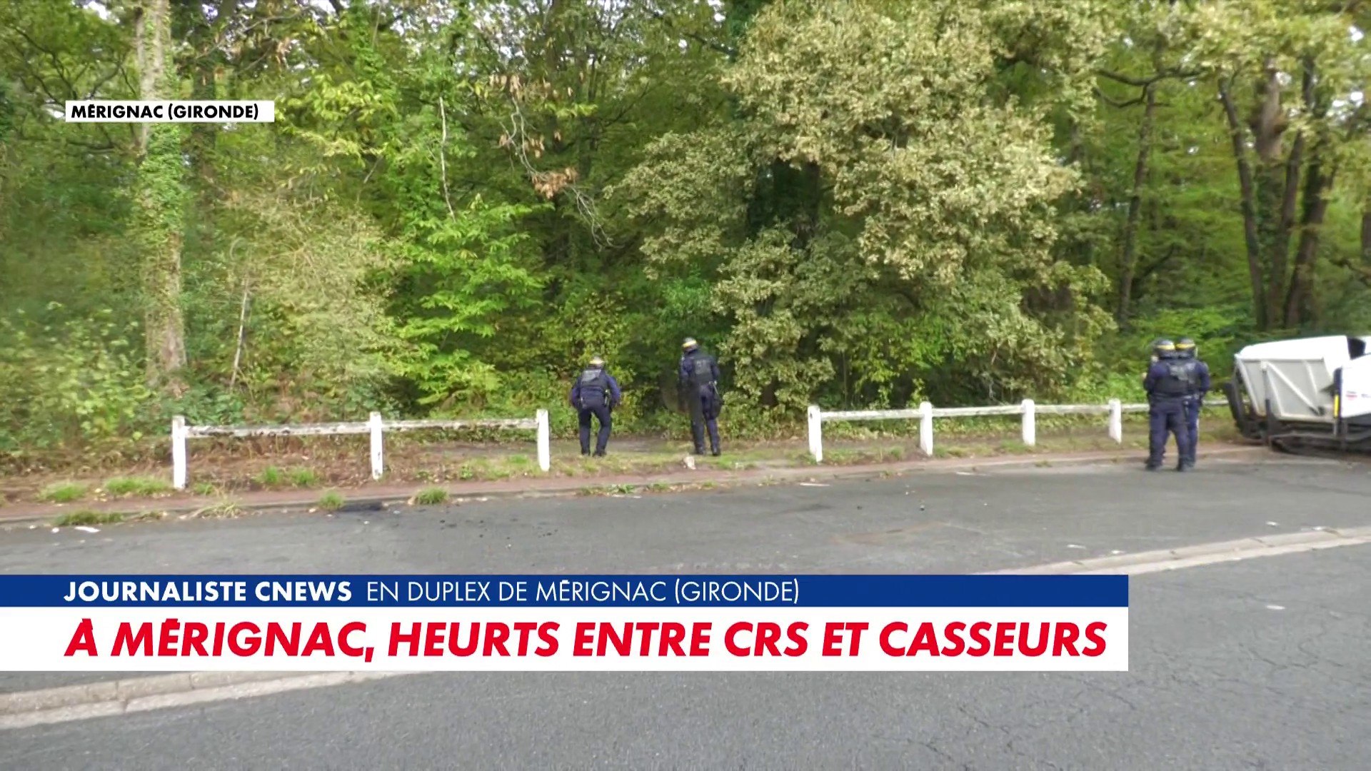 Blocus des lycées : heurts entre CRS et casseurs à Mérignac