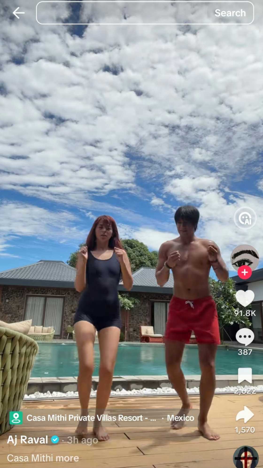 AJ Raval at Aljur Abrenica, game na game sa kanilang poolside dance