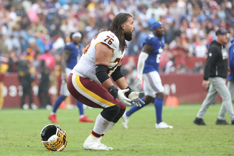 Commanders G Sam Cosmi livid after Sunday's tie with Giants