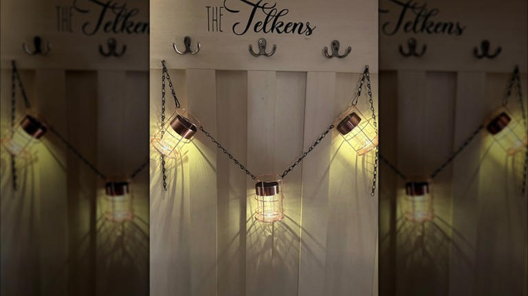 Woman uses Dollar Tree pencil holders to upgrade boring solar lights