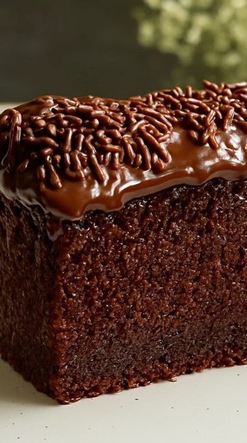 Indulge in a decadent chocolate fudge cake made at home