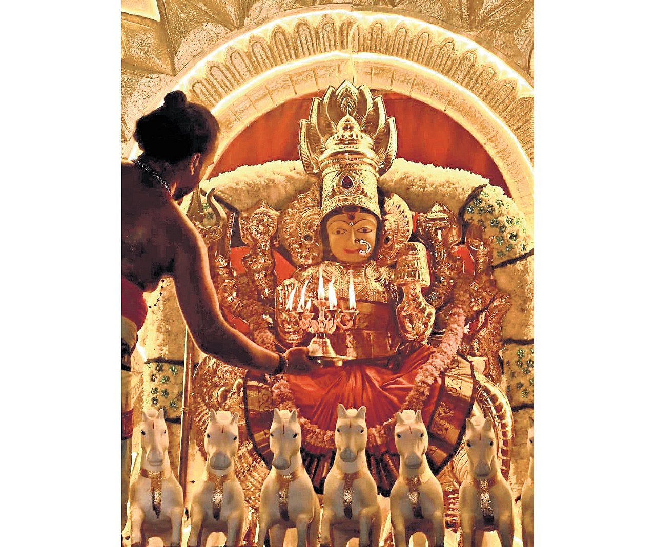 Festive fervour grips Bhadrakali temple as Navaratri begins