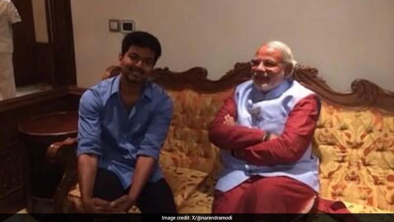 2014 photo of PM Modi with Vijay goes viral. Here's why