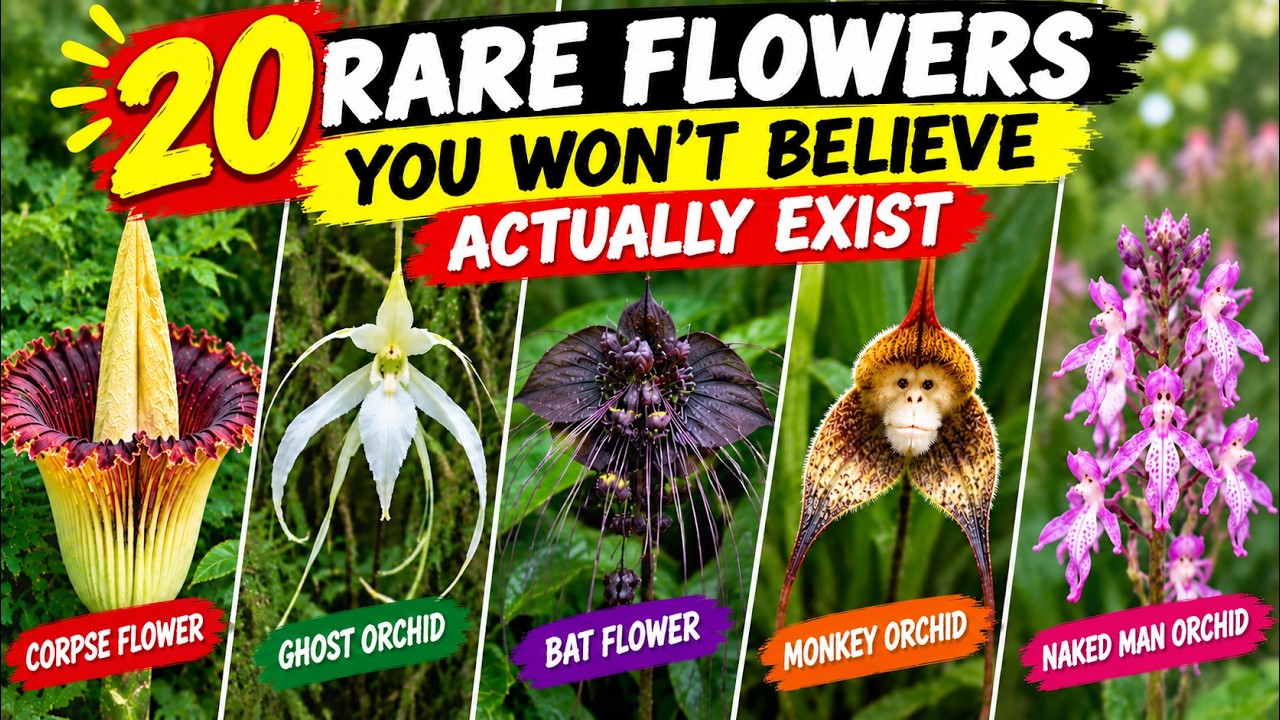 Nature’s oddest wonders reveal twenty remarkable rare flowers