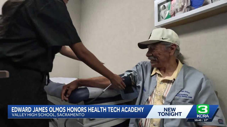 Edward James Olmos surprises Sacramento teens at school ceremony