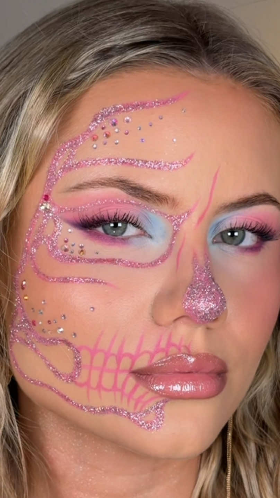 Zara Larsson inspired makeup look with playful dolphin details