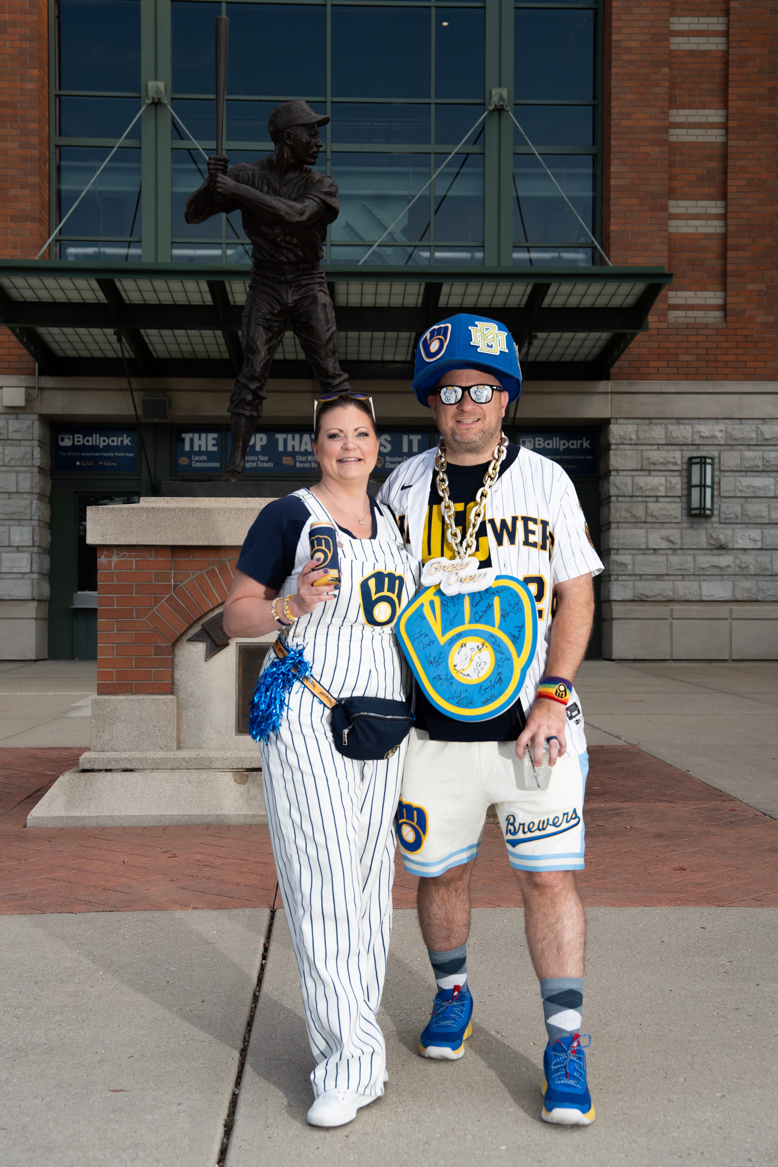 What Brewers fans wore for NLCS game 1, from a custom jacket by Miz's ...