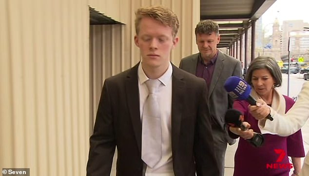 Ashton Friend leaving court in Adelaide