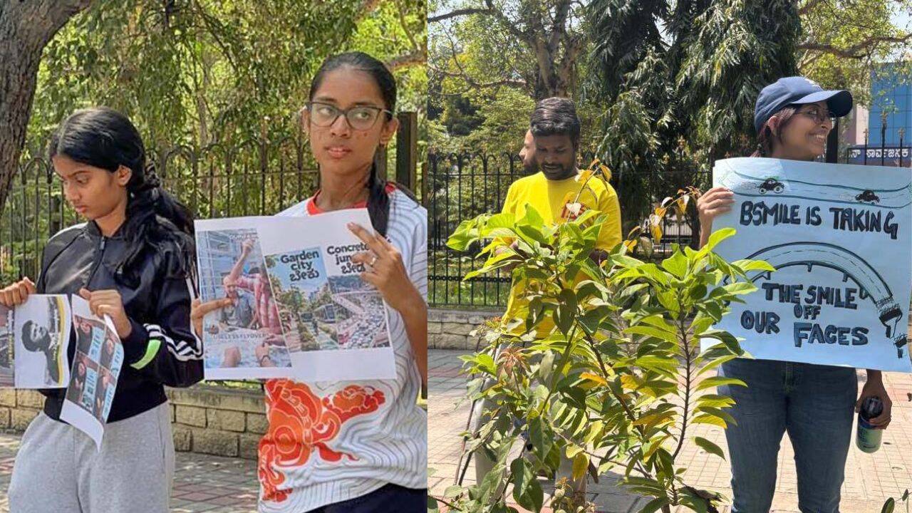 Human chains against flyovers: Residents protest B-Smile corridors ...