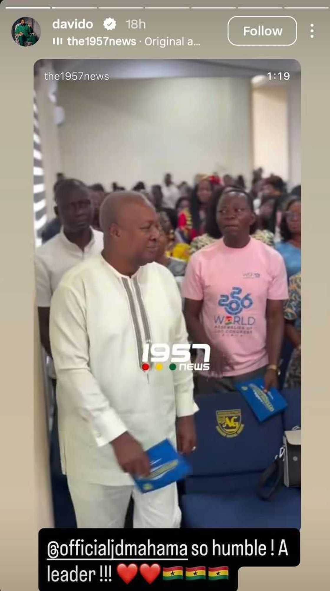 Davido praises Mahama’s humility after video of Ghana’s president ...