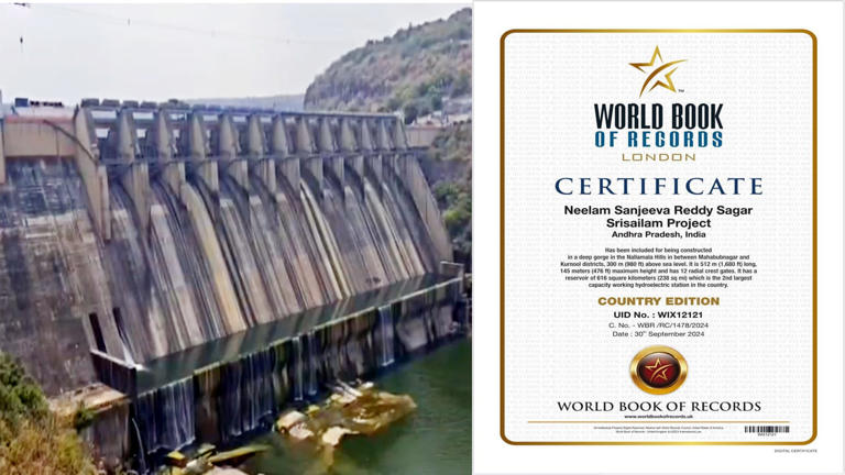 Srisailam project: శ్రీశైలం ప్రాజెక్టుకు అరుదైన ఘనత.. బుక్ ఆఫ్ ...
