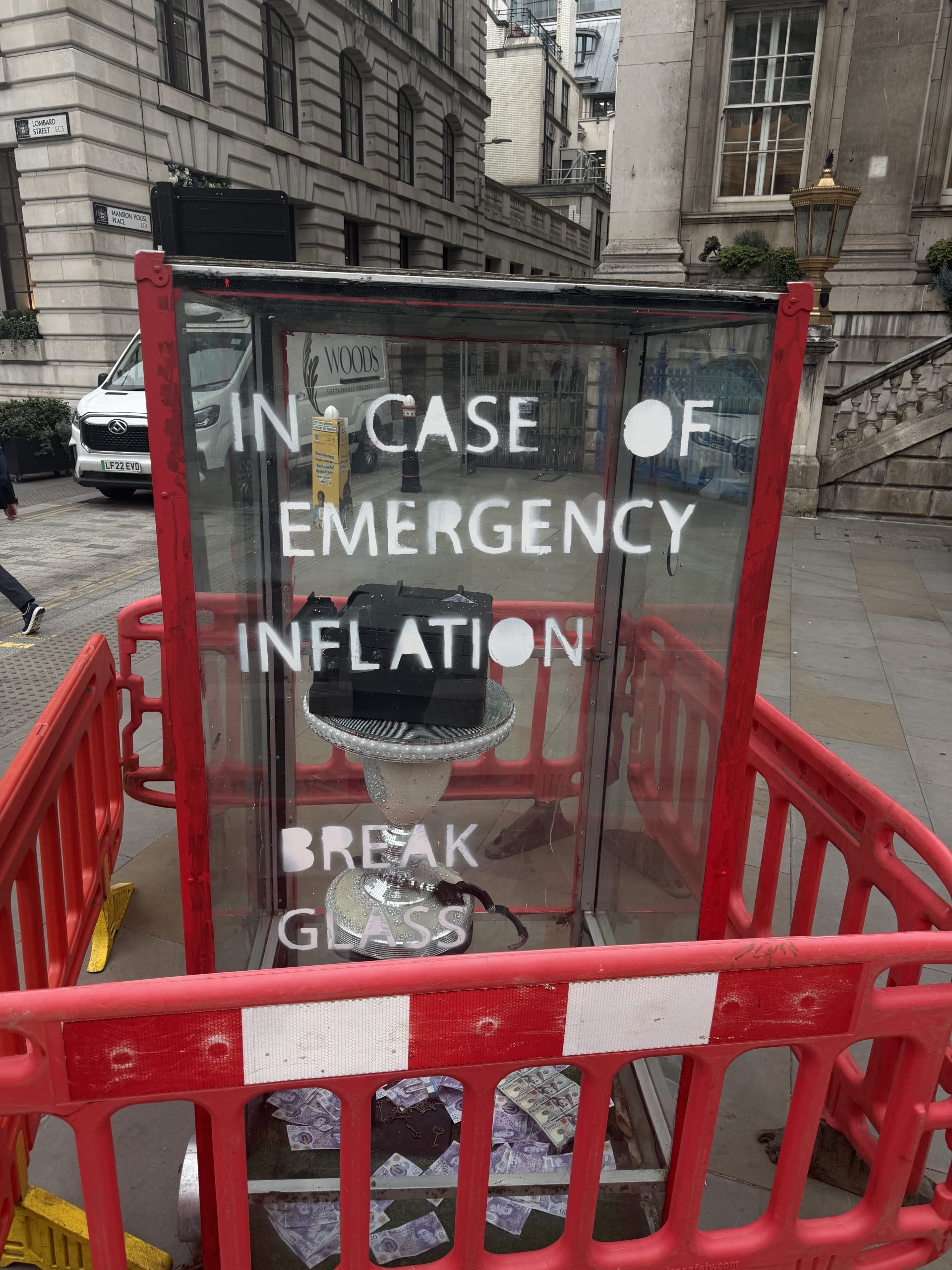 Bank of England targeted in inflation installation stunt
