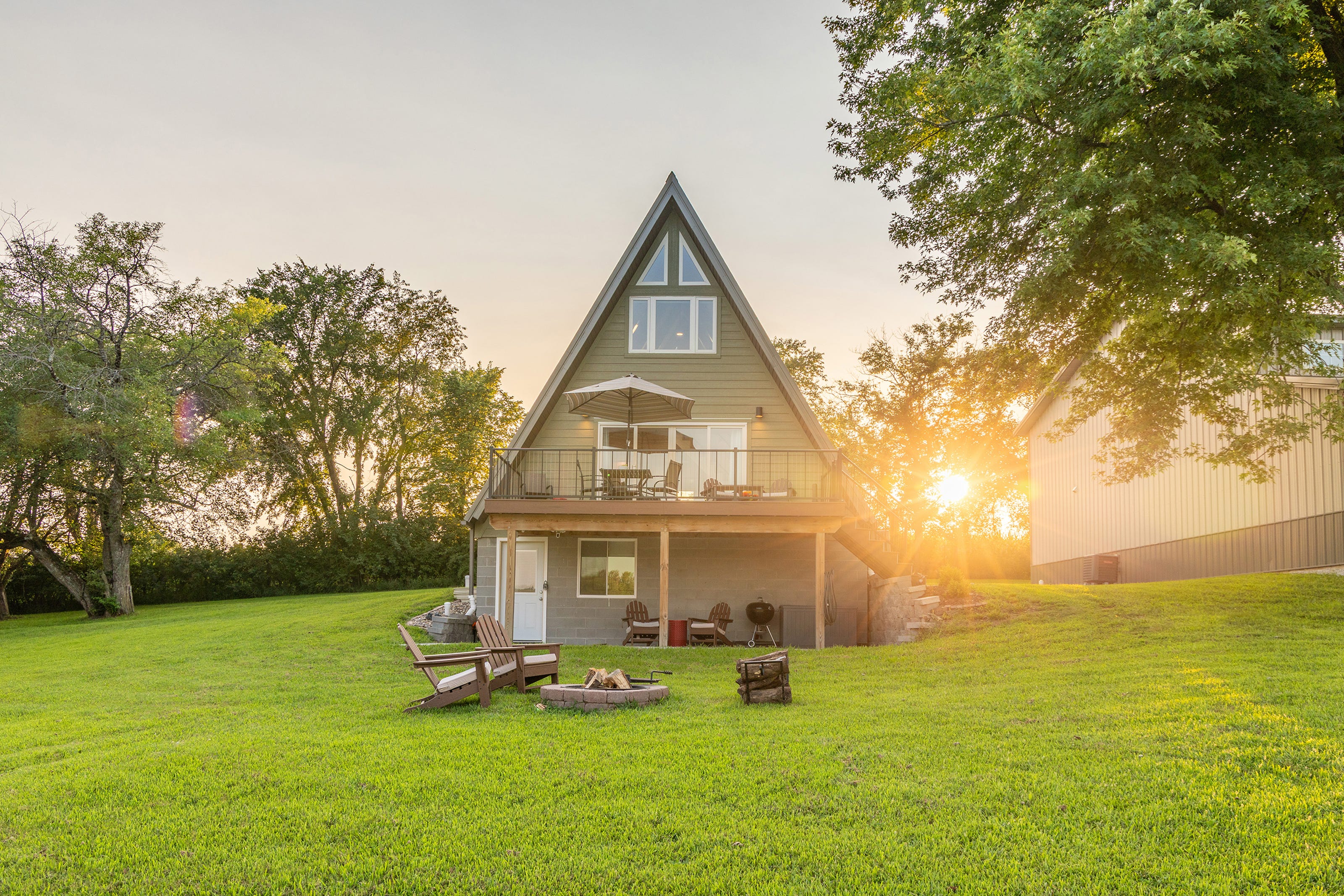 Want your own lake? This $1.3M Iowa estate has two homes, too