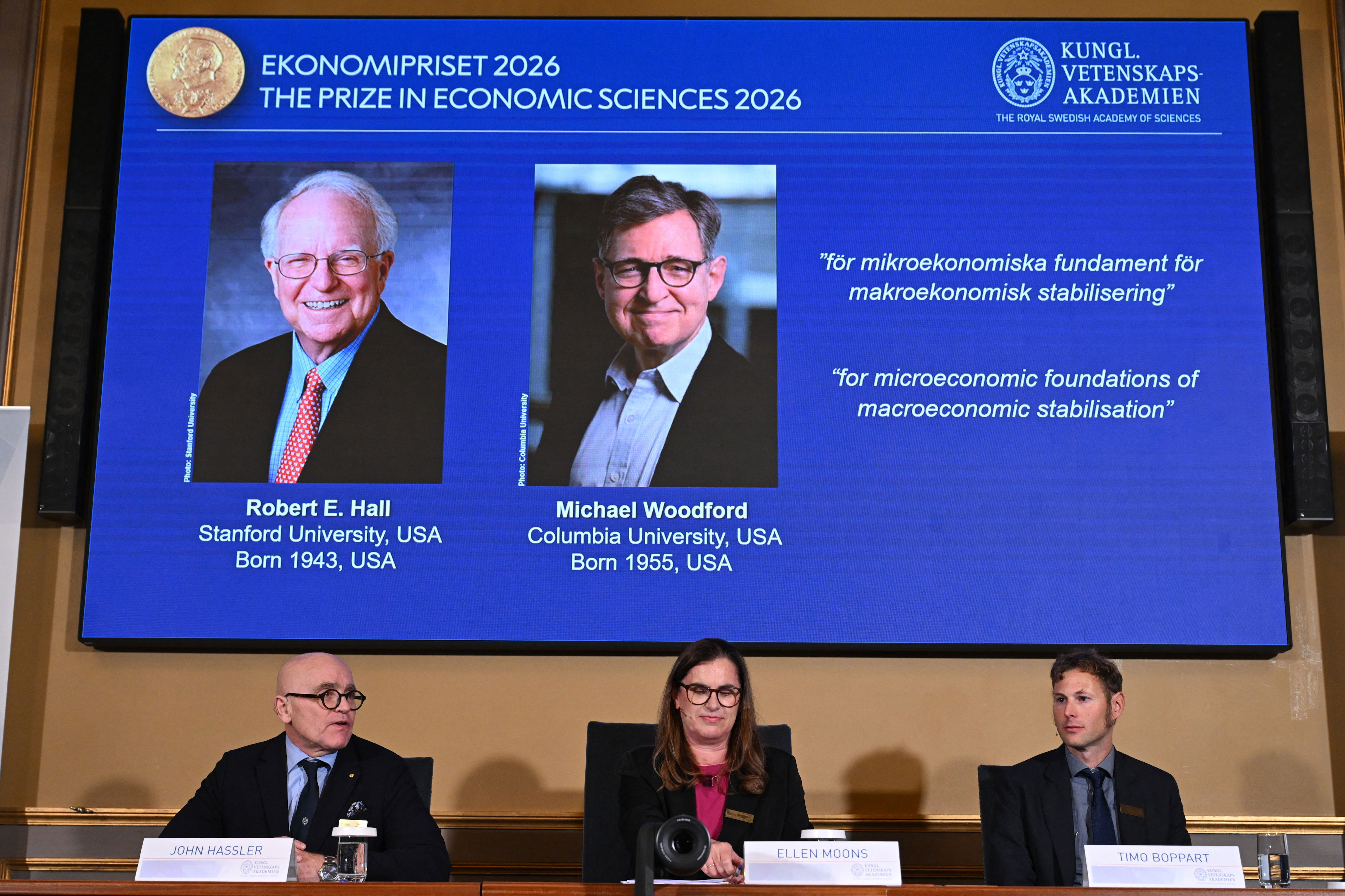 Robert E Hall and Michael Woodford win Nobel Memorial Prize in economics