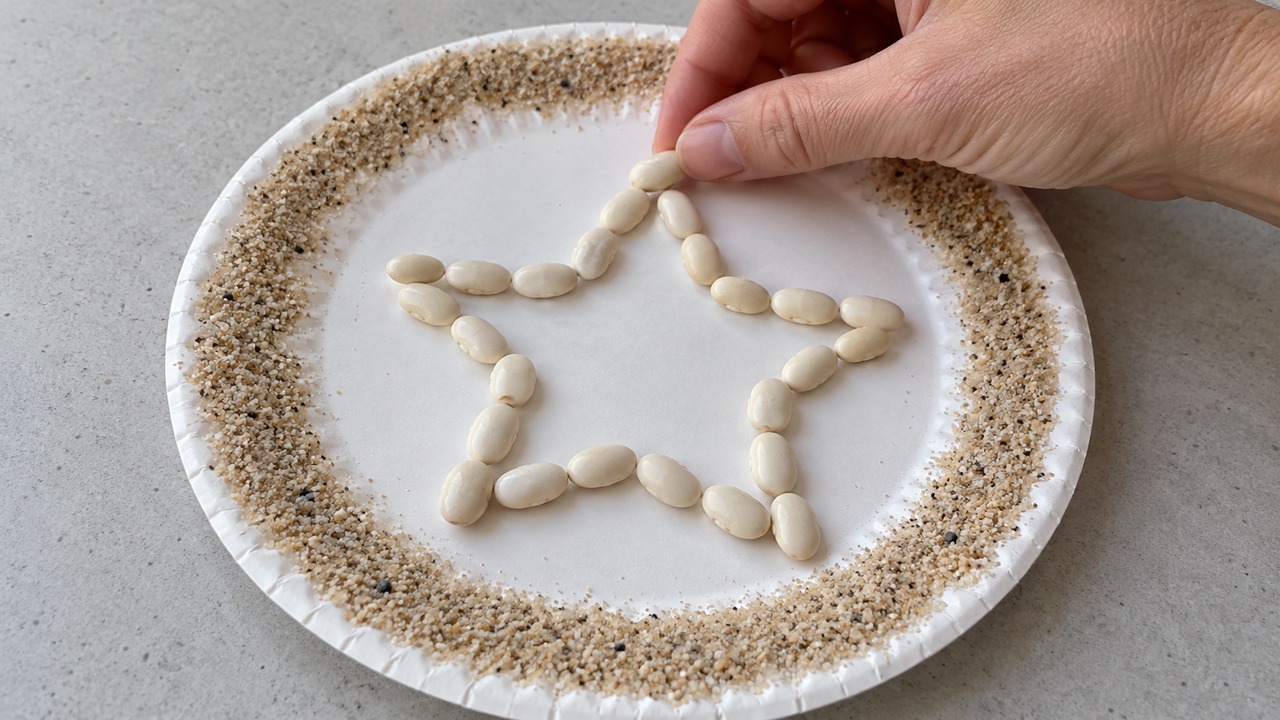 Make paper plate sand dollars with four simple supplies