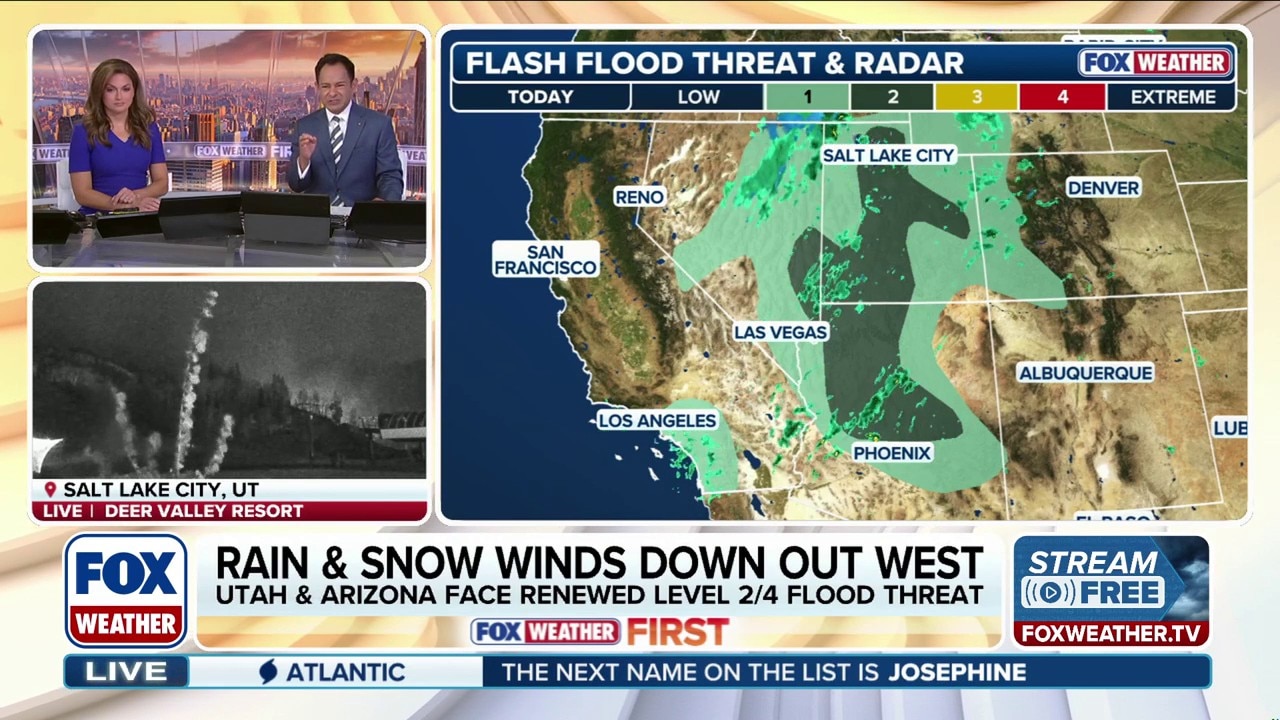 Fall shift in weather as rain, snow and strong winds sweep the western US