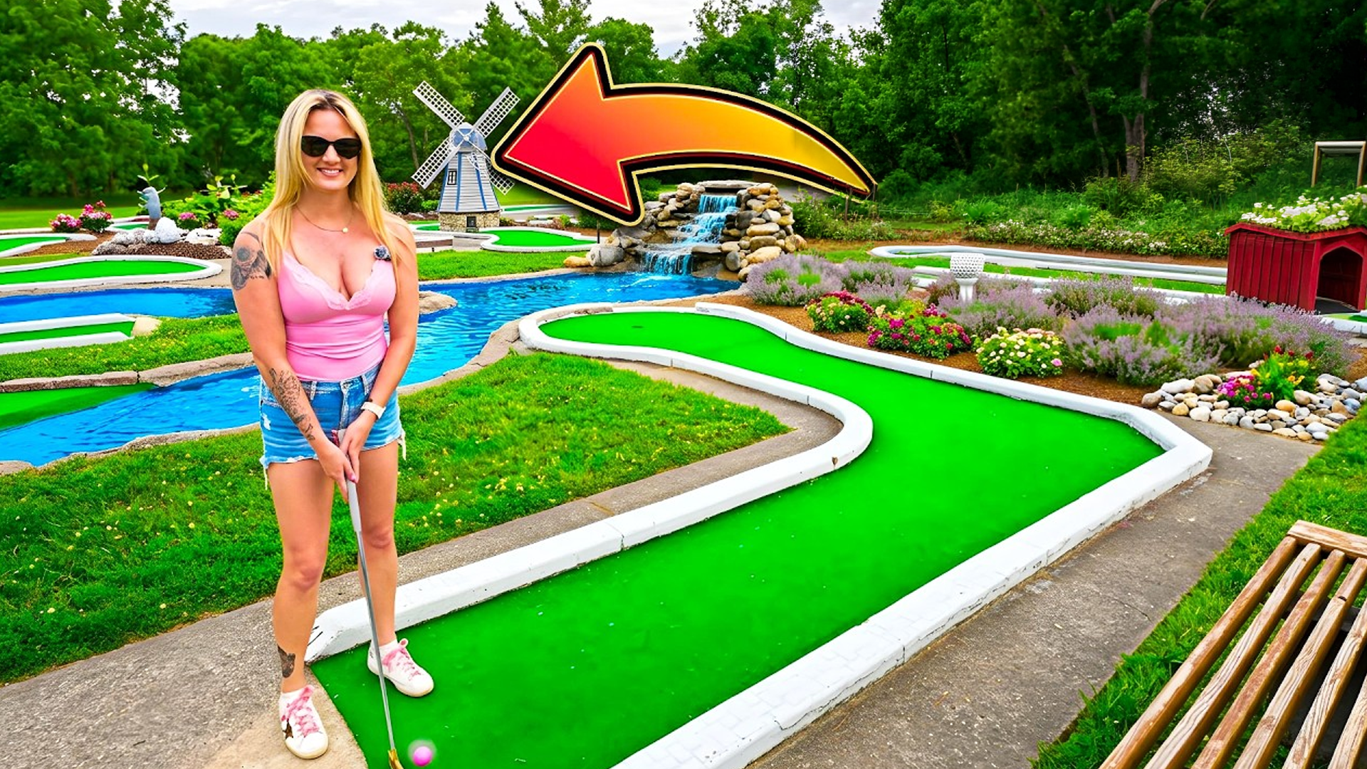 Elisha’s mega mini golf match