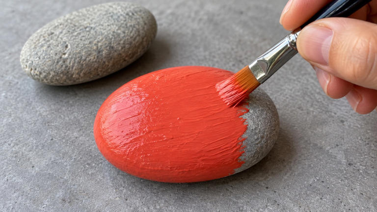 Turn ordinary rocks into colorful ladybugs