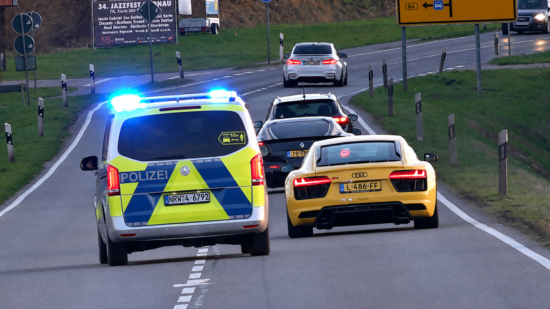 When supercars attract police attention and things get tense