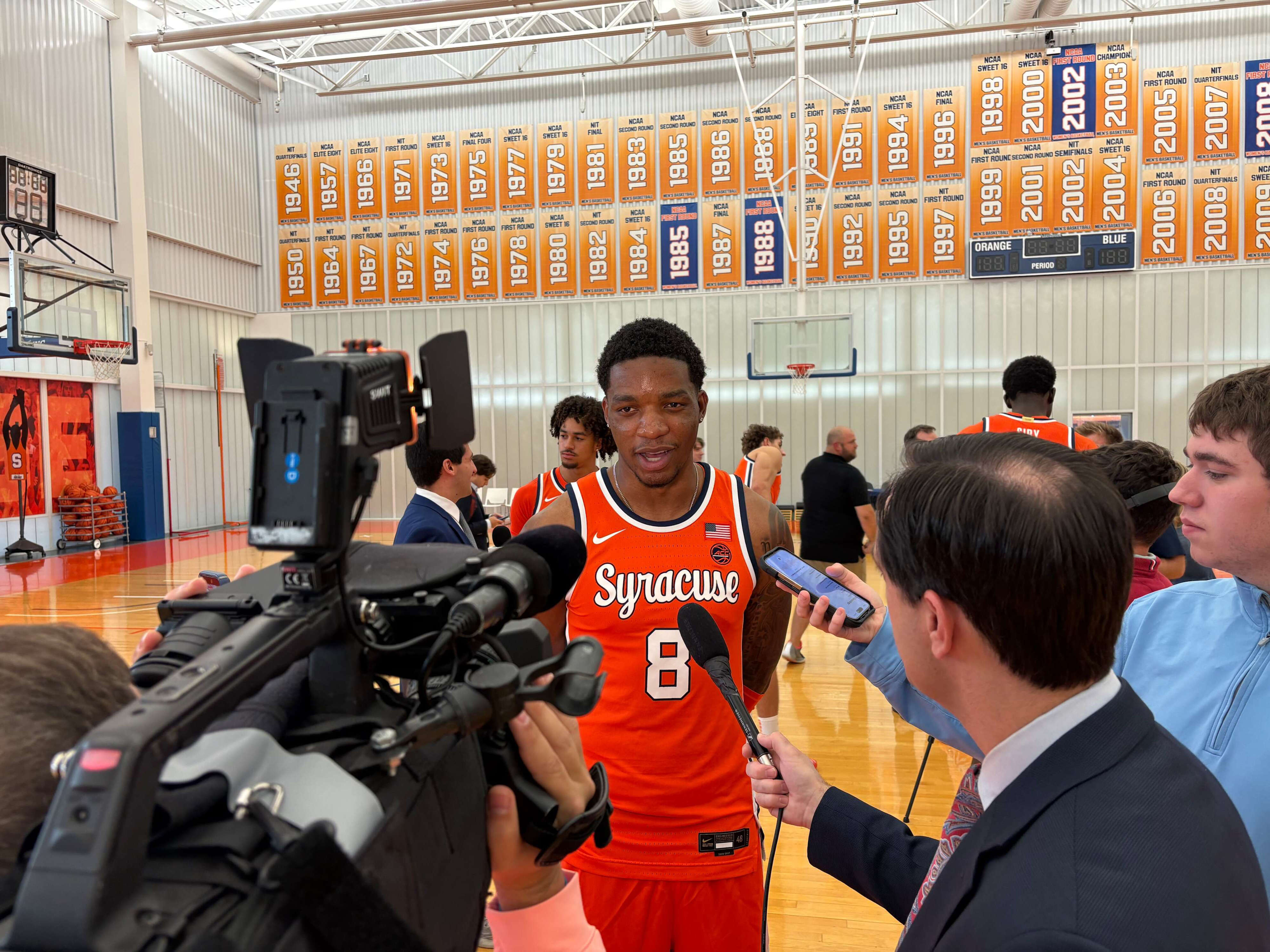 Syracuse's Amarri Monroe focuses on the basketball court while fighting the NCAA in another court