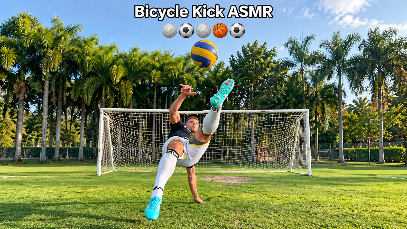 Amazing bicycle kick ASMR and football tricks