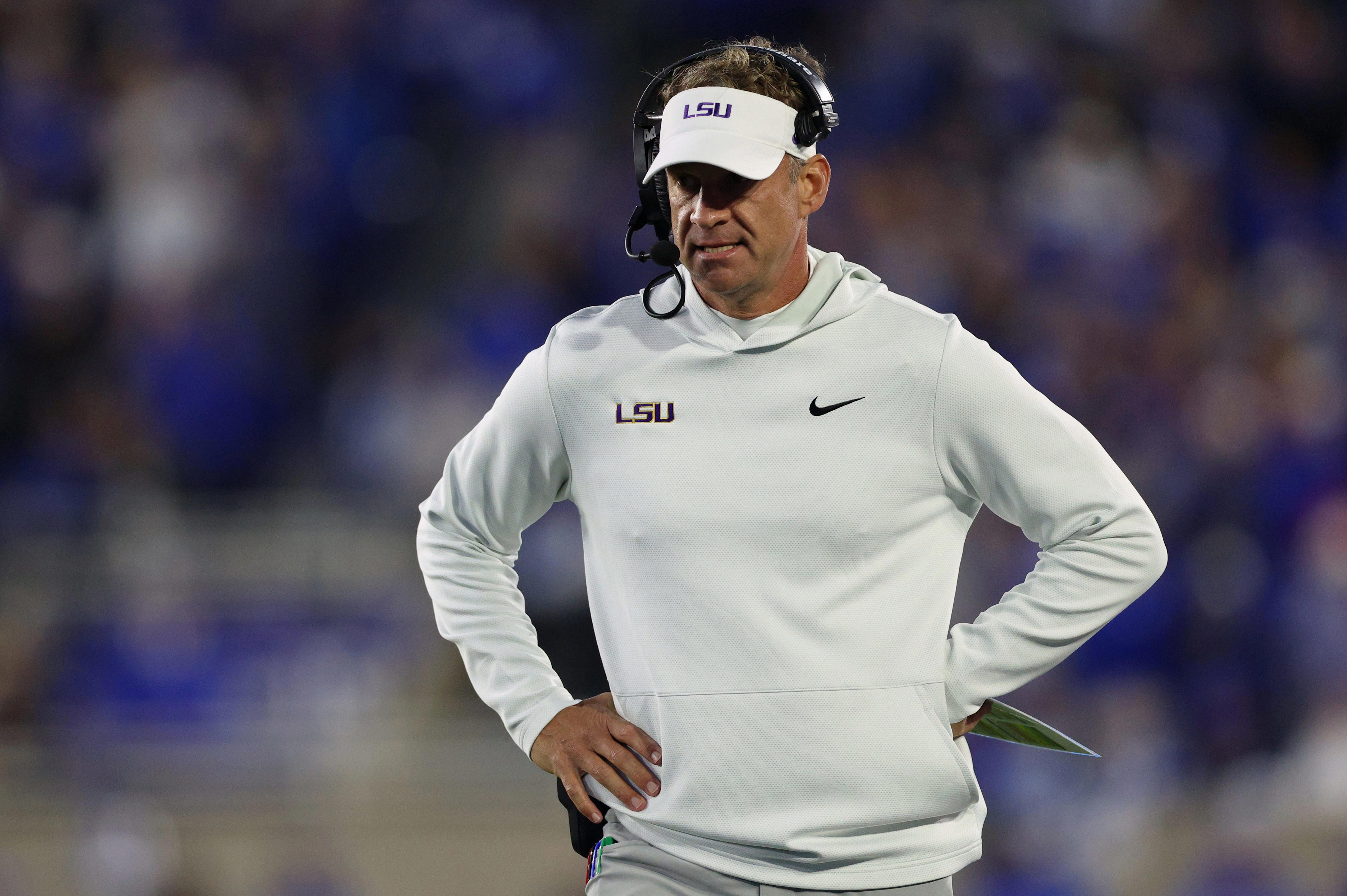 Lane Kiffin giving Brian Kelly a run for his money after LSU's loss to ...