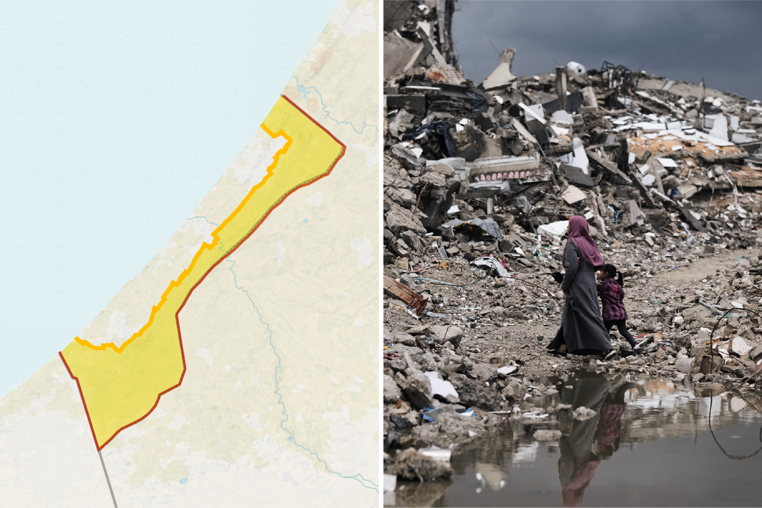 Maps show how Israel’s ‘Yellow Line’ keeps squeezing Palestinians in Gaza