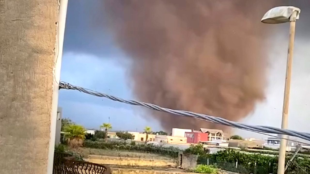 Tornado tears through Sicily causing widespread damage