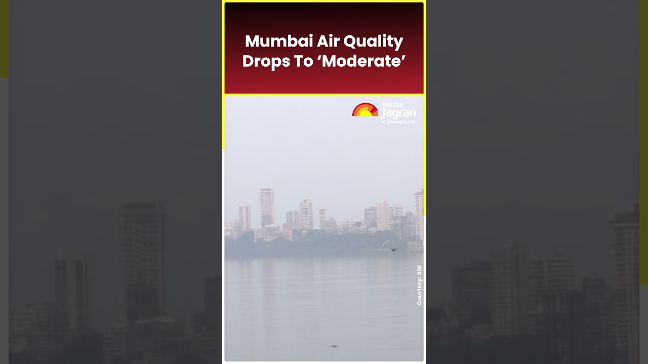 Mumbai air quality drops to 'moderate' #shortsfeed #ytshorts #shortsviral