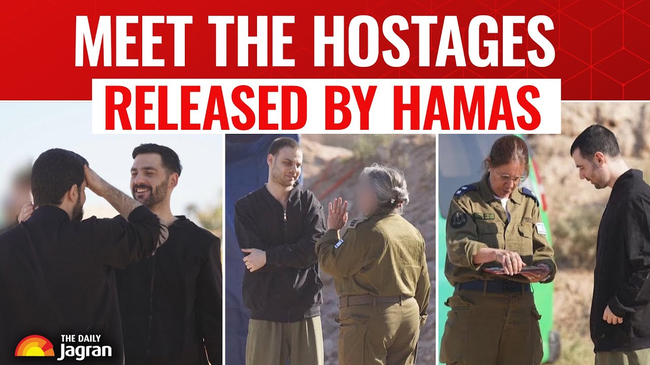 Israel Hamas hostage deal: First video of released hostages being ...