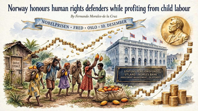 Norway honours human rights defenders while profiting from child labour