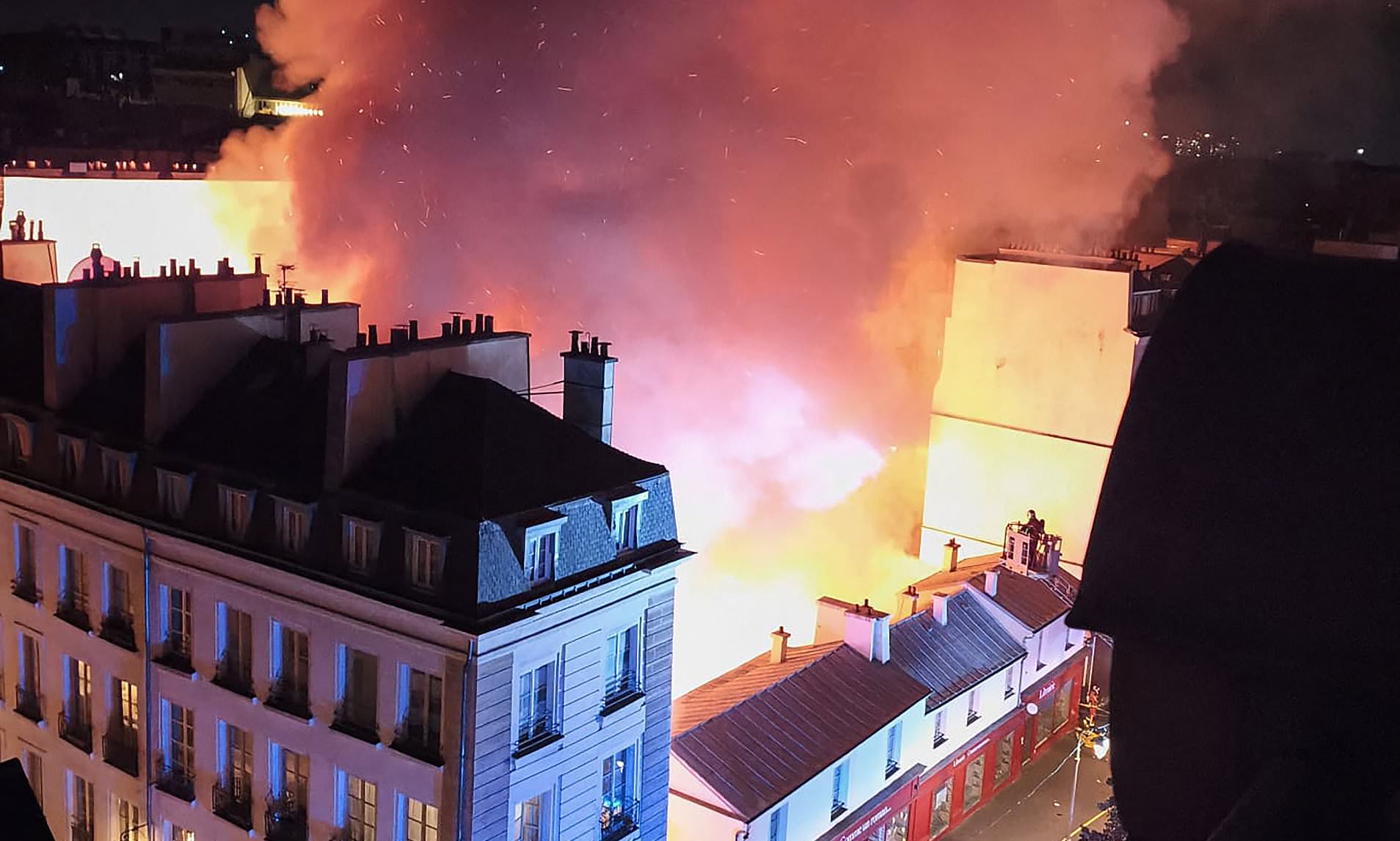 Historic Paris market is completely destroyed by fire